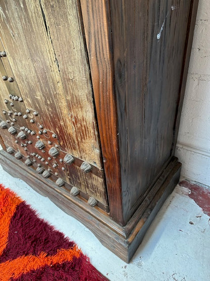 Chinese Large Elmwood Cabinet With Old Door