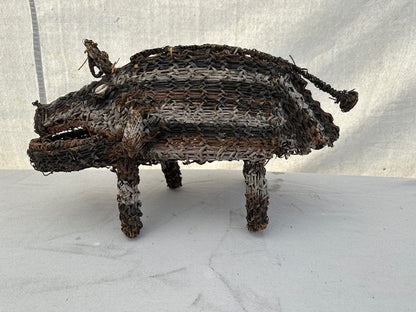 Handmade Hand Painted Natural Fiber Papa New Guinea Boar