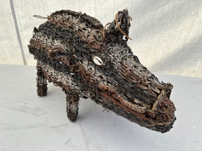 Handmade Hand Painted Natural Fiber Papa New Guinea Boar