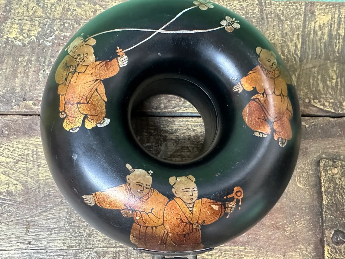 Vintage Decorative Asian Round Box