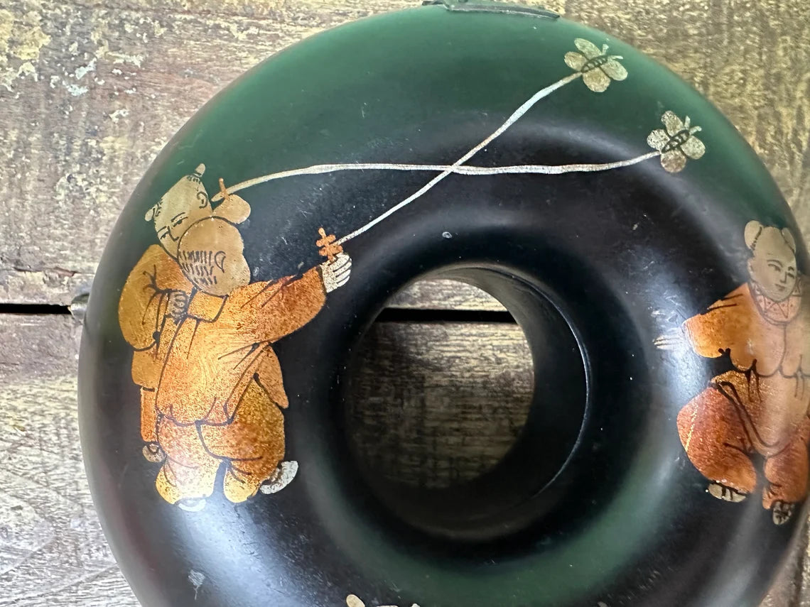 Vintage Decorative Asian Round Box