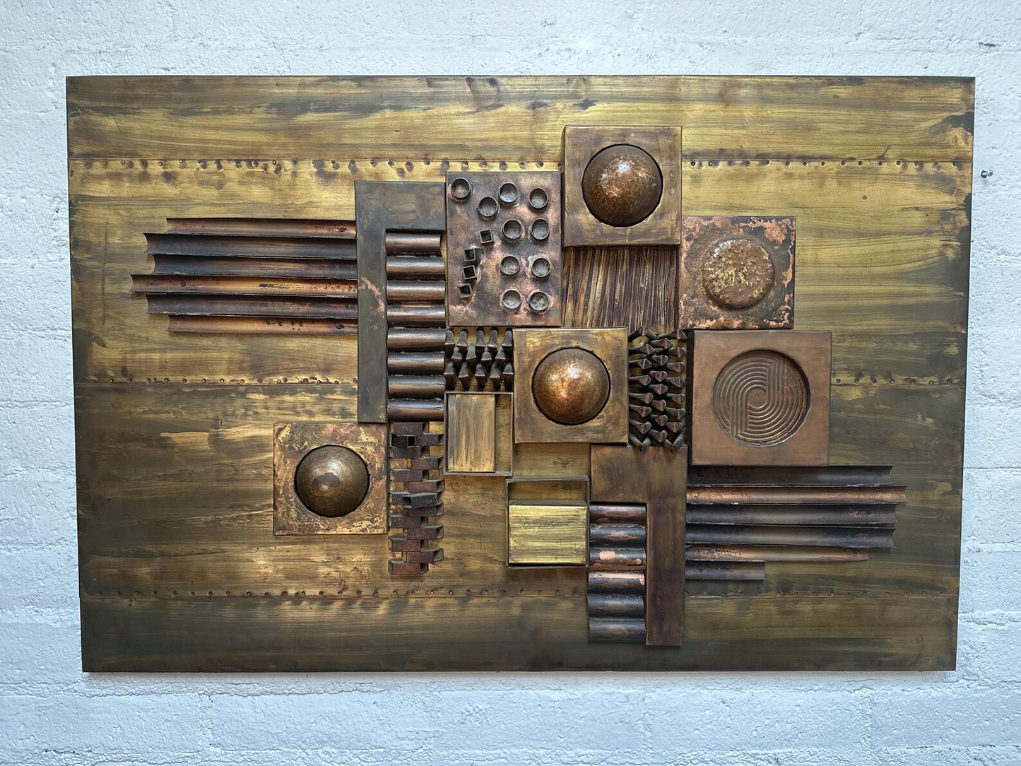 Vintage Sculptural Metal Collage