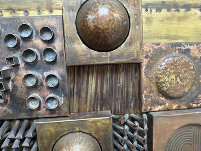 Vintage Sculptural Metal Collage