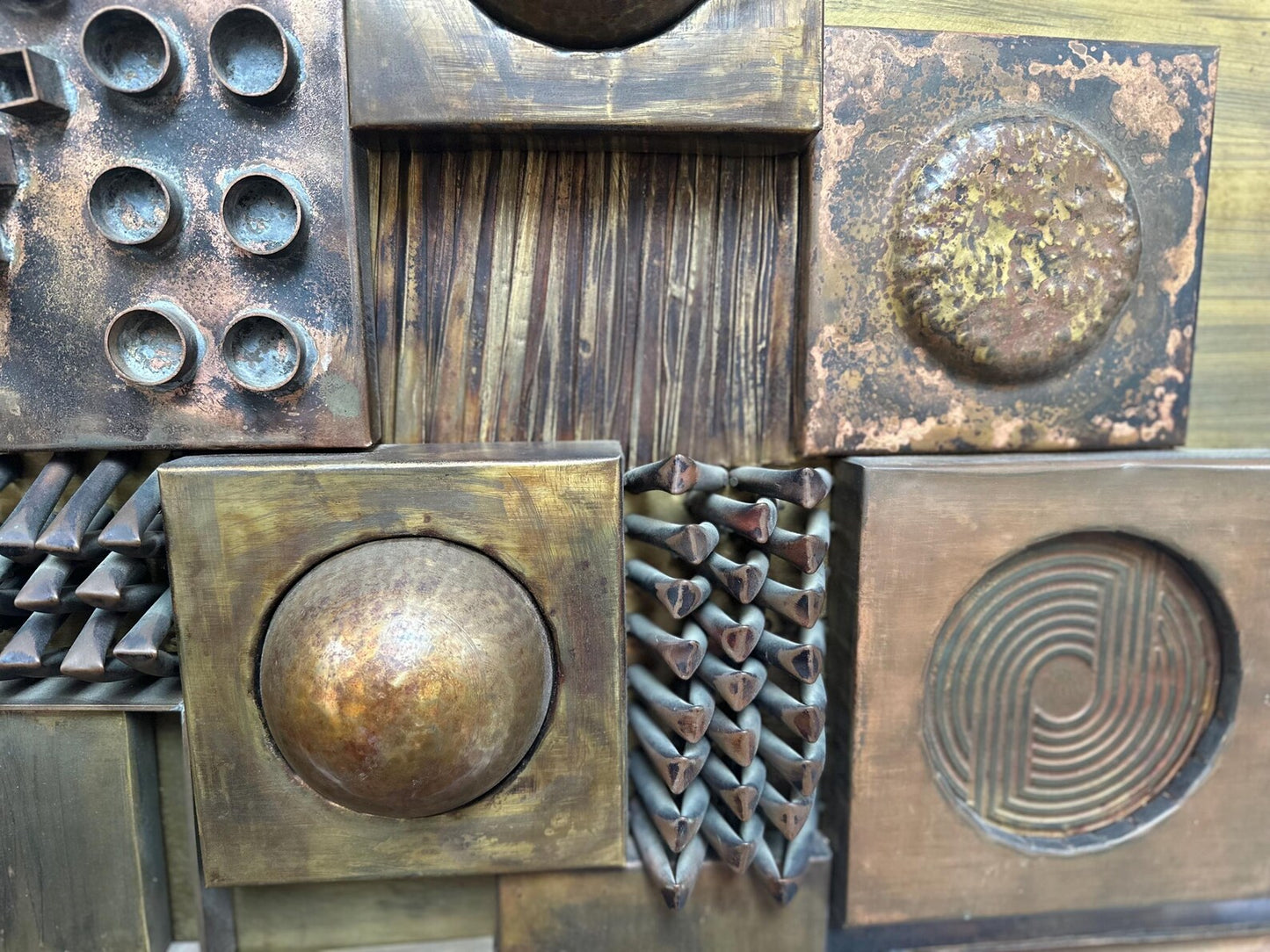 Vintage Sculptural Metal Collage