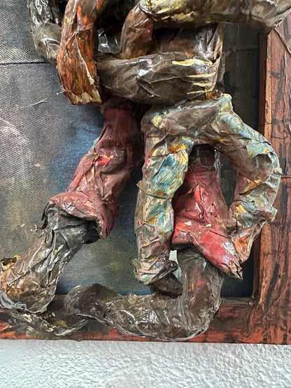 Outside Art Mother and Child Mixed Media