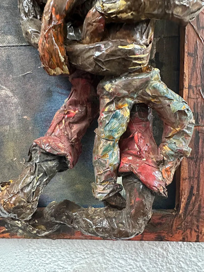 Outside Art Mother and Child Mixed Media
