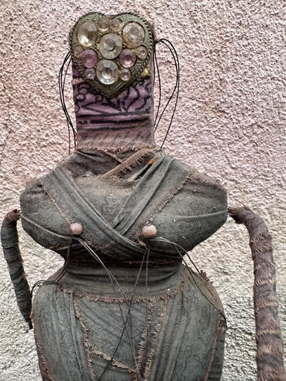 Vintage Handmade Woman FolkArt