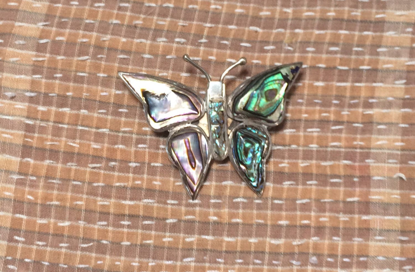 Vintage Mexican Sterling Silver Abalone Butterly