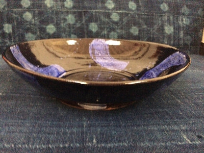 Handmade Blue Ceramic Serving Bowl