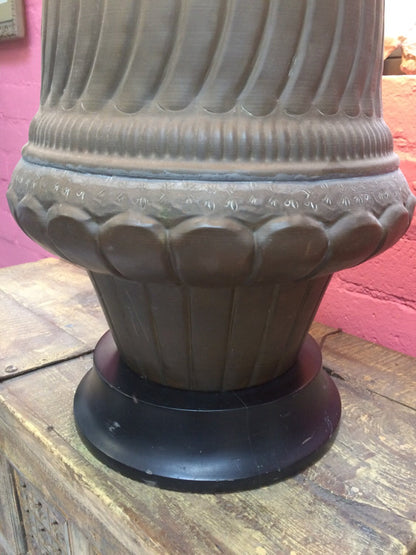 Large Vintage Brass Lamp Boho Chic