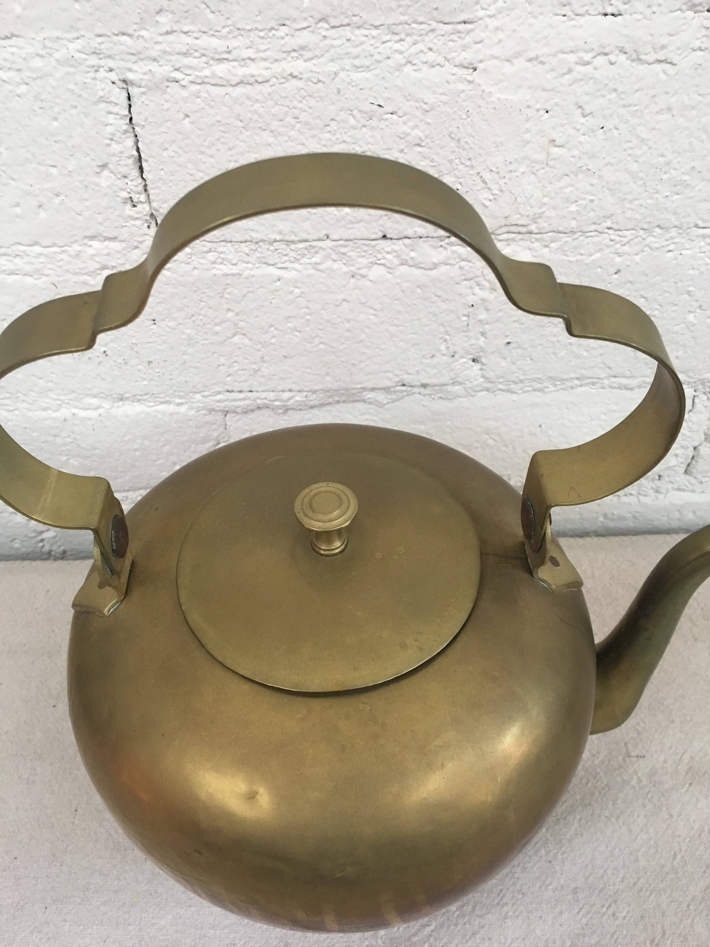 Vintage Large Brass Chinese Teapot