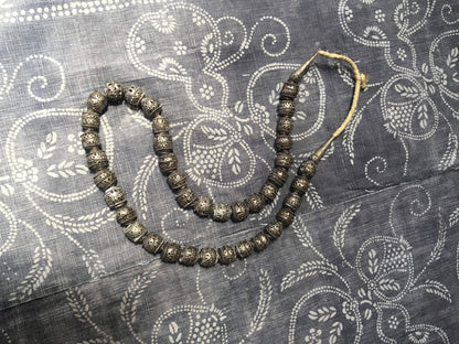 Vintage Moroccan Metal Berber Bead Necklace