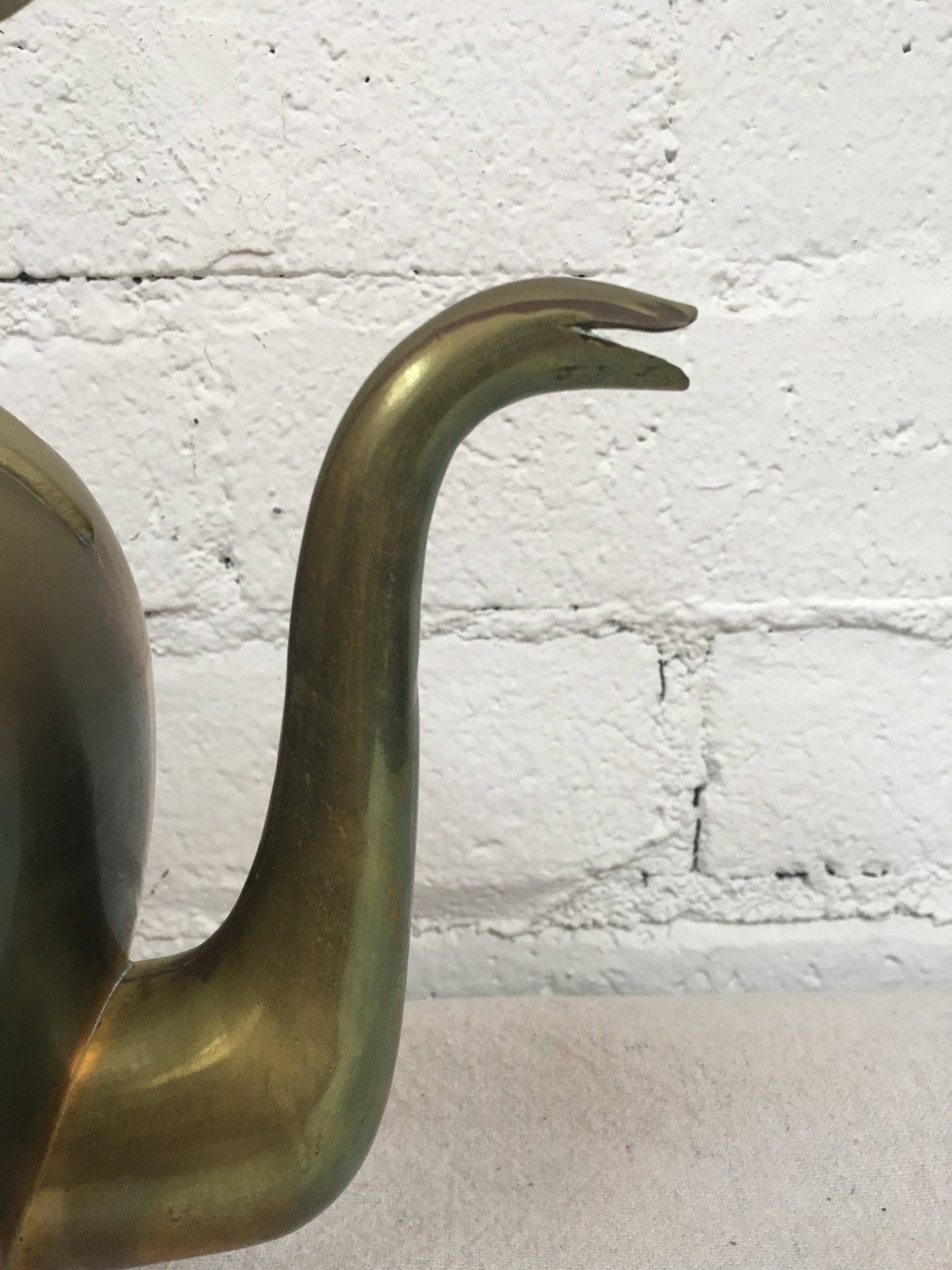 Vintage Large Brass Chinese Teapot