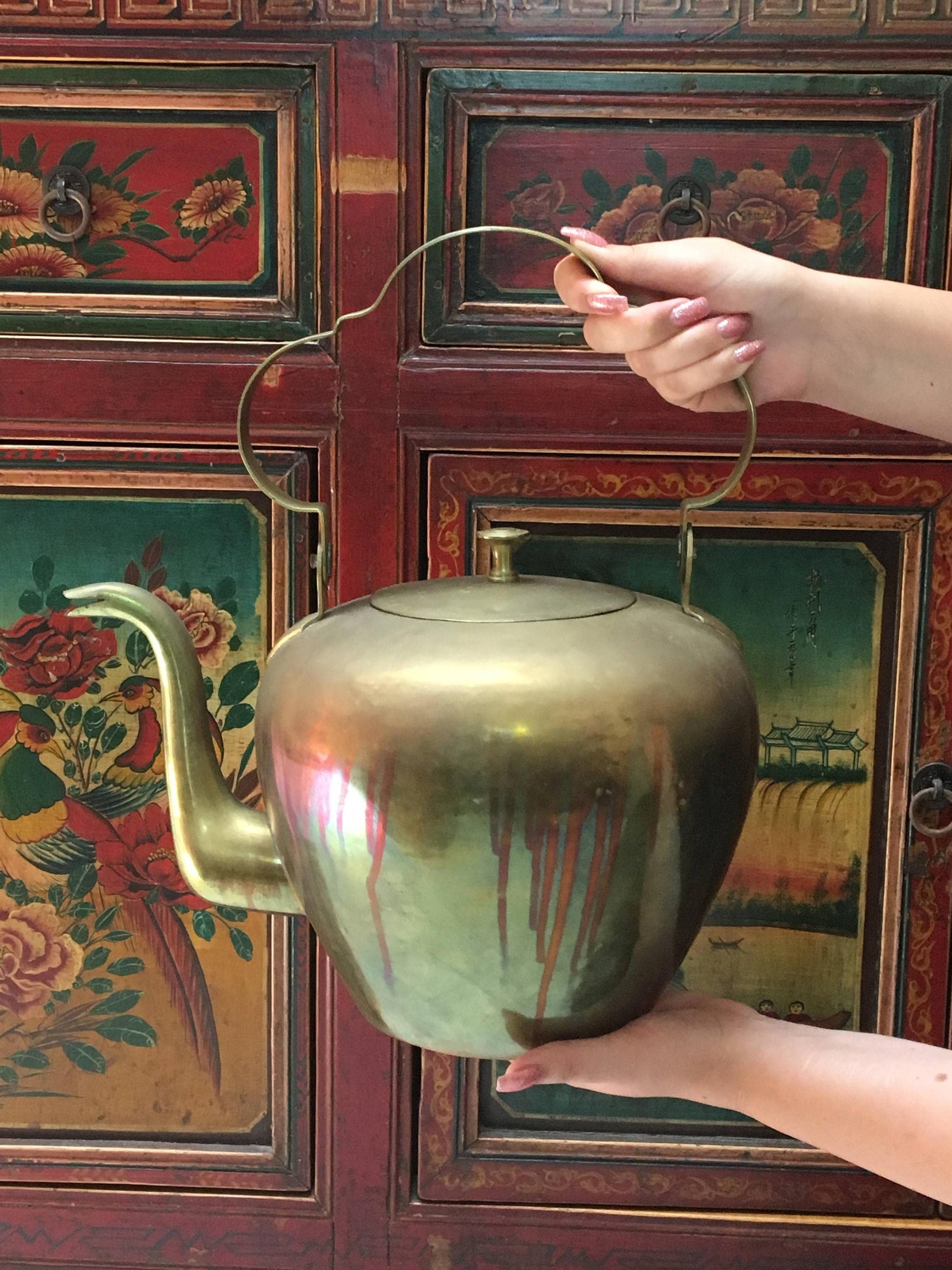 Vintage Large Brass Chinese Teapot – Hunter Gatherer