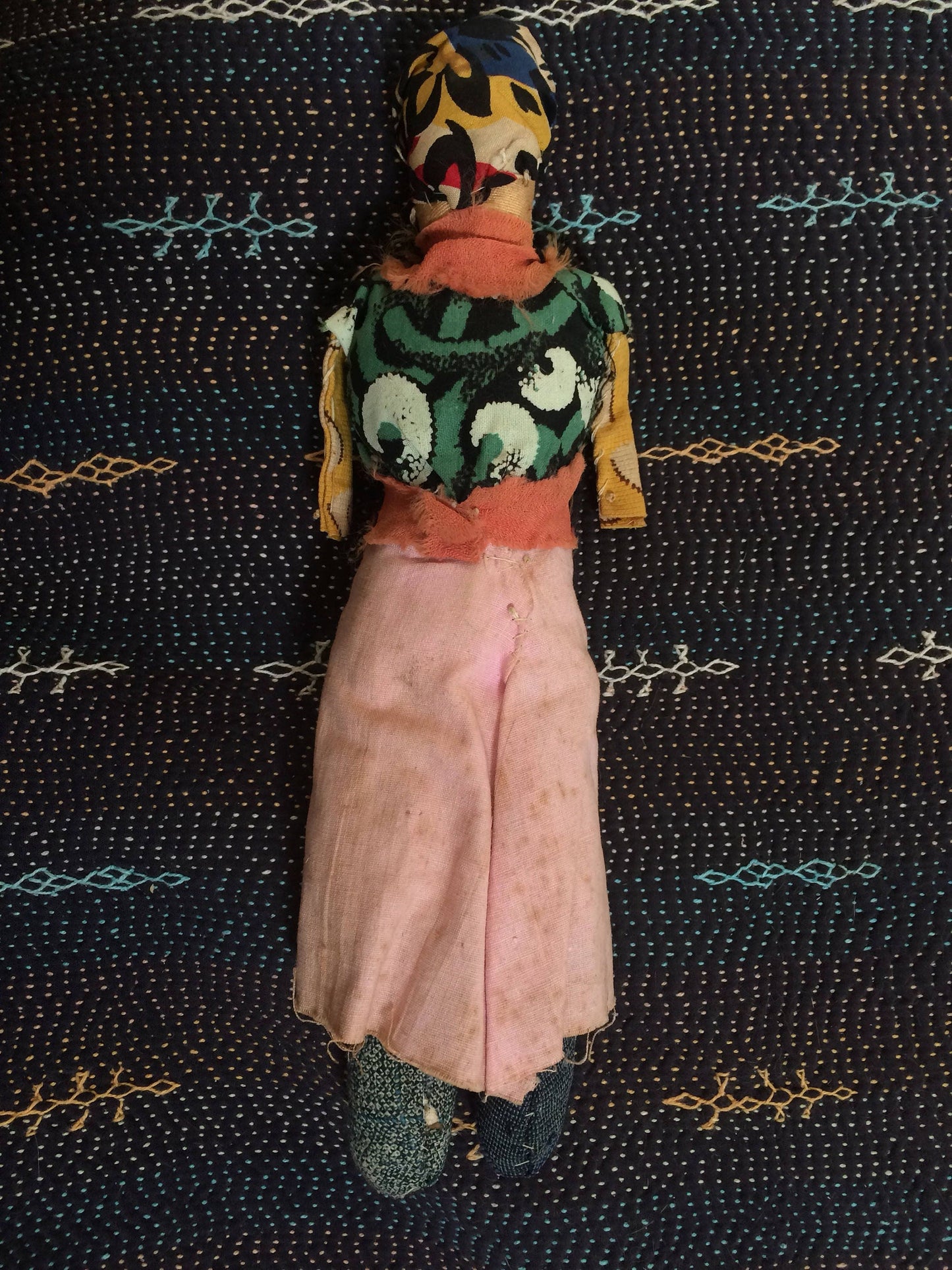 Vintage Handmade Primitive Folk Art Rag Doll