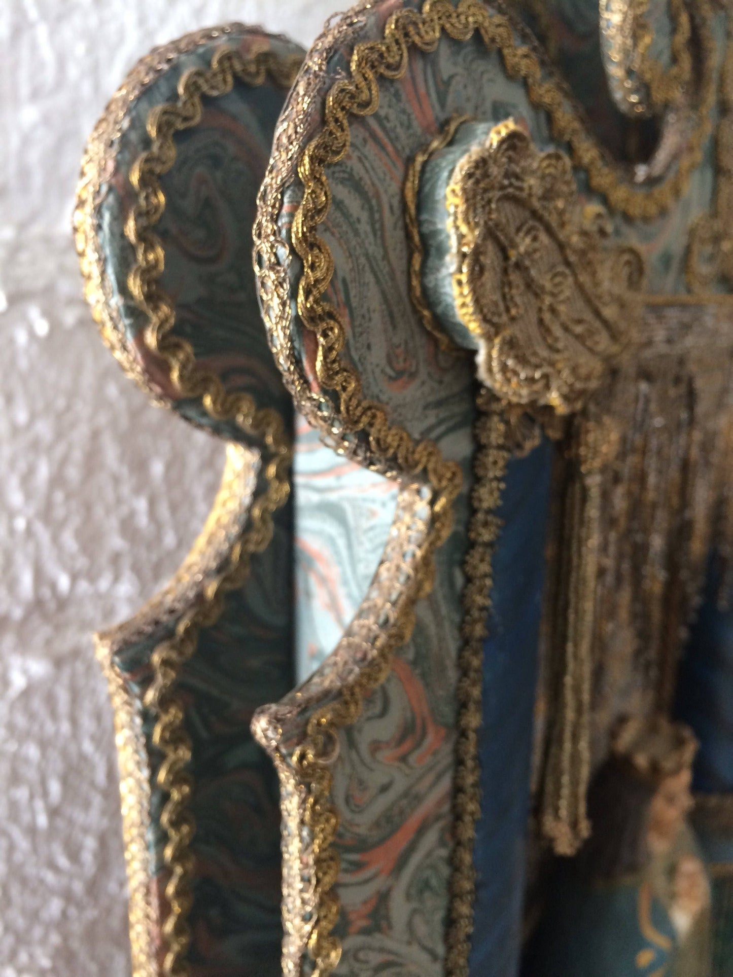 Vintage 3D Virgin of Guadelupe Assemblage Mixes Media Retablo Alter Shrine