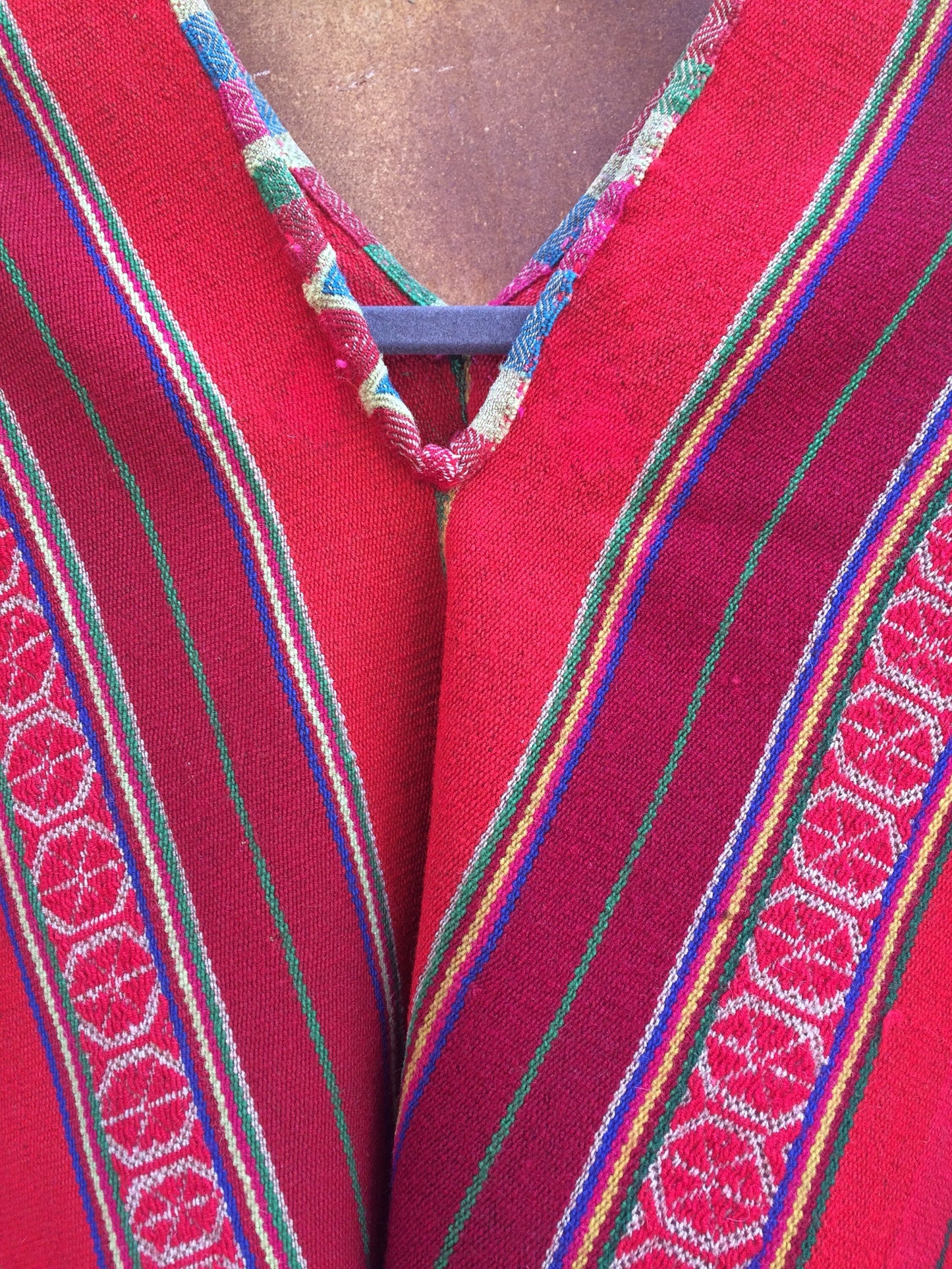 Vintage Handloomed Boho Multi Colored Poncho