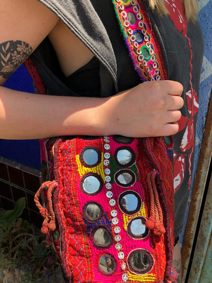 Vintage Indian Hobo Embroidered Tote Bag