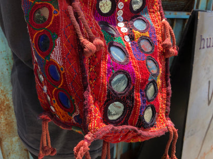 Vintage Indian Hobo Embroidered Tote Bag