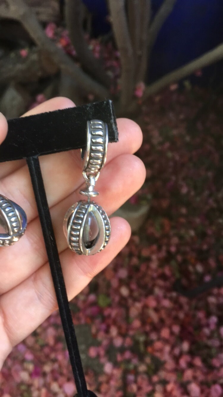 Antique Sterling Silver Drop Earrings