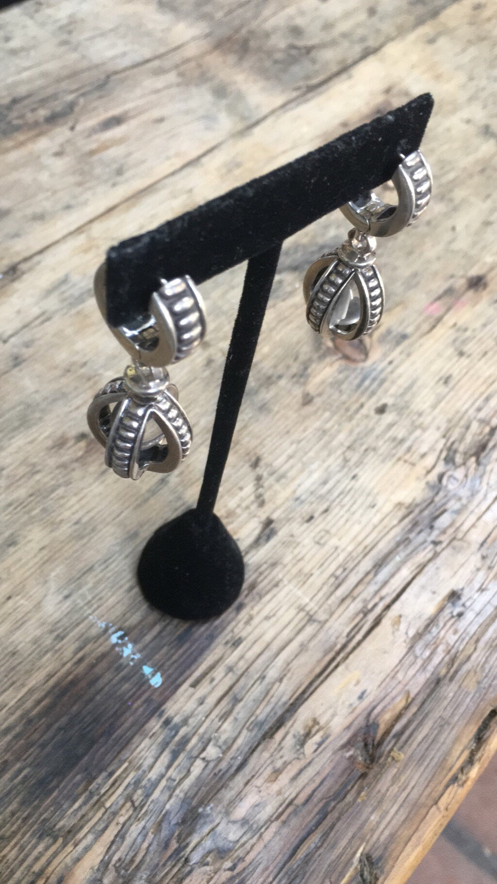 Antique Sterling Silver Drop Earrings