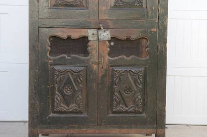Vintage Indian Distressed Armoire Cupboard