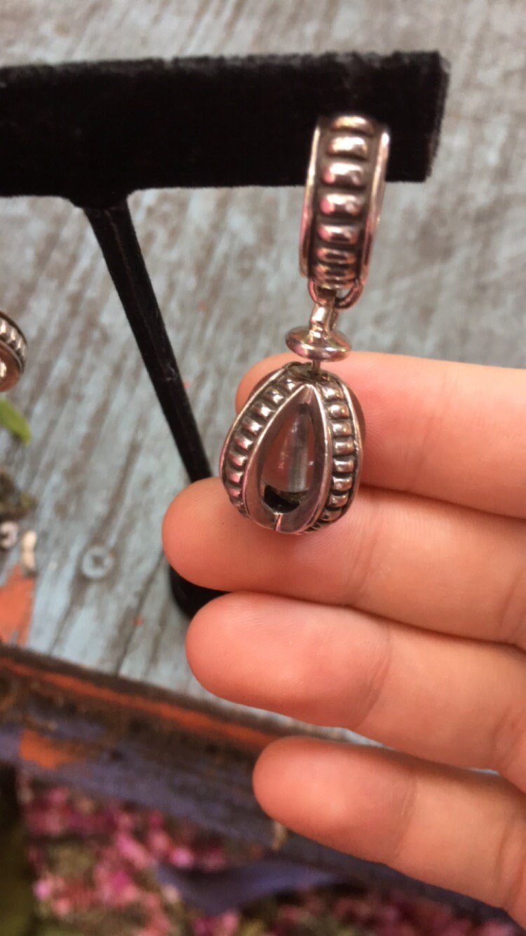 Antique Sterling Silver Drop Earrings