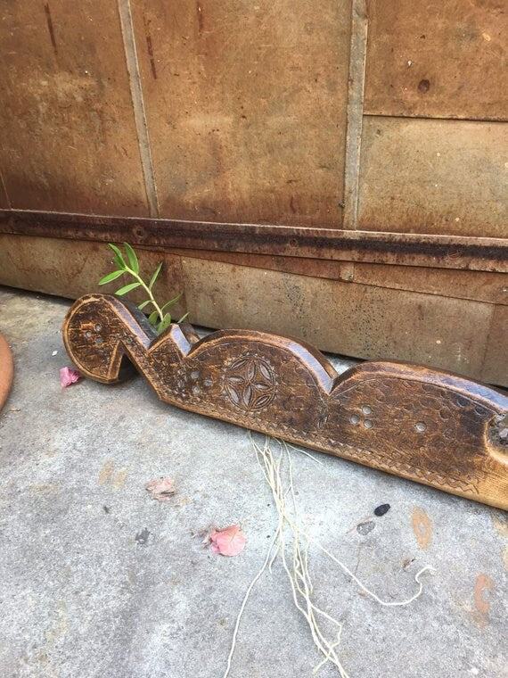Rustic Mid-Century Wooden Antique Decorative Panel Frame