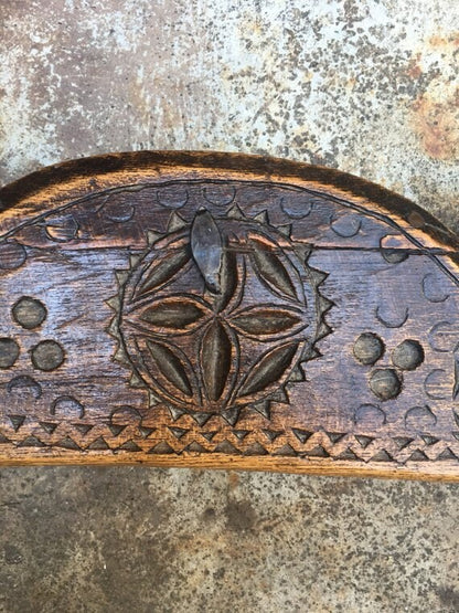 Rustic Mid-Century Wooden Antique Decorative Panel Frame