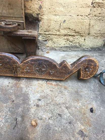 Rustic Mid-Century Wooden Antique Decorative Panel Frame