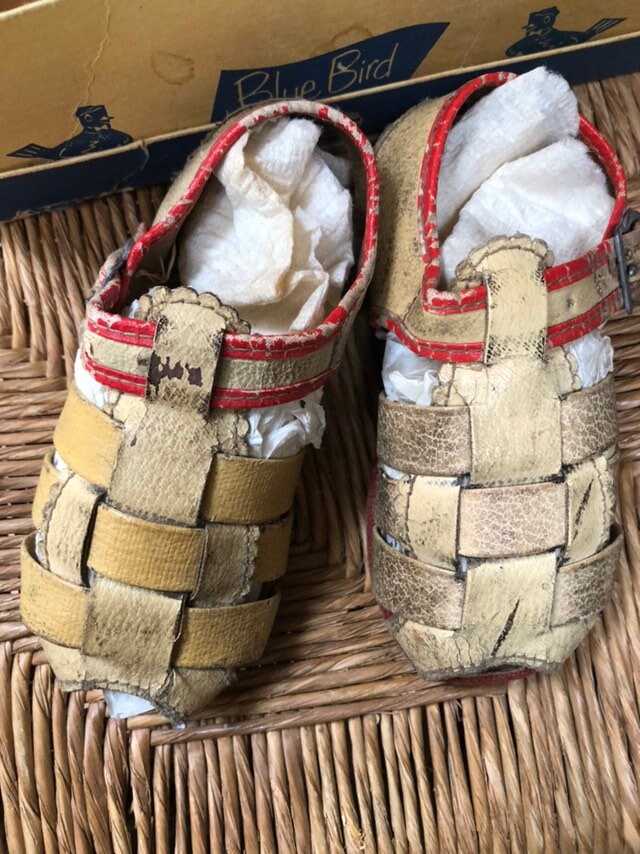 Vintage Childrens Leather Sandals