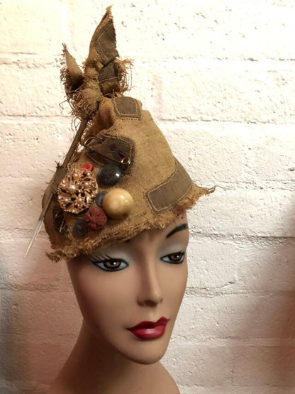 Hand Made Multi Collage Hat