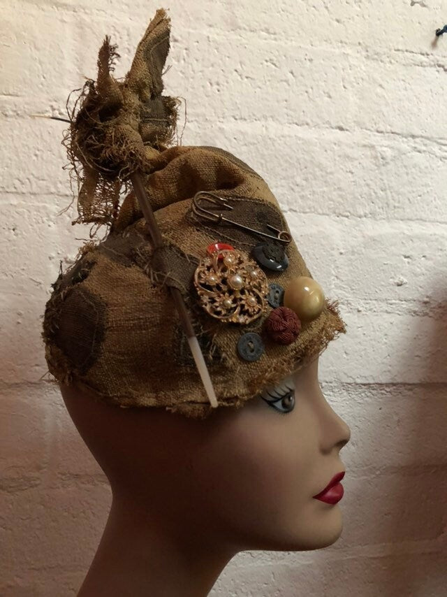 Hand Made Multi Collage Hat