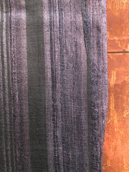 Sumptuous Forest Green, Silver with Gray and Black Cotton Saree Textile