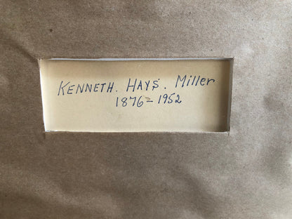 Vintage Kenneth Hayes Miller Mother and Children Etching
