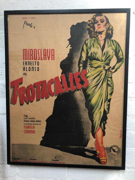 Vintage Mexican Film Poster “Trotacalles” Golden Age of Mexican Cinema