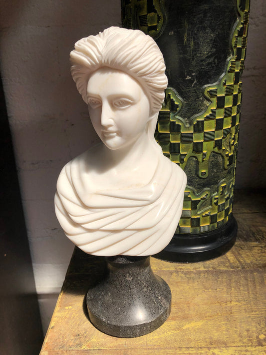 Vintage Marble Female Young Woman Bust