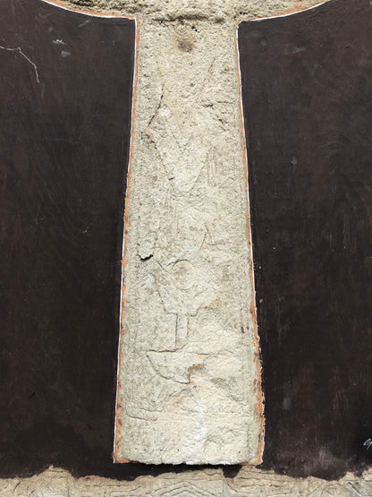 Mid Century Mixed Media Plaster and Paper Mache Angel Art