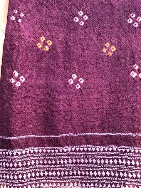 Vintage Wool Embroidered Indian Shawl