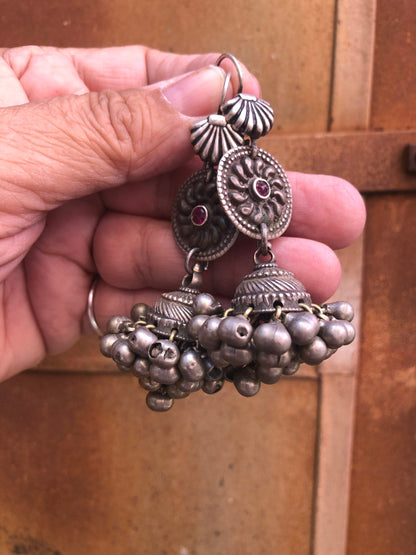 Vintage Silver Afghani Earrings