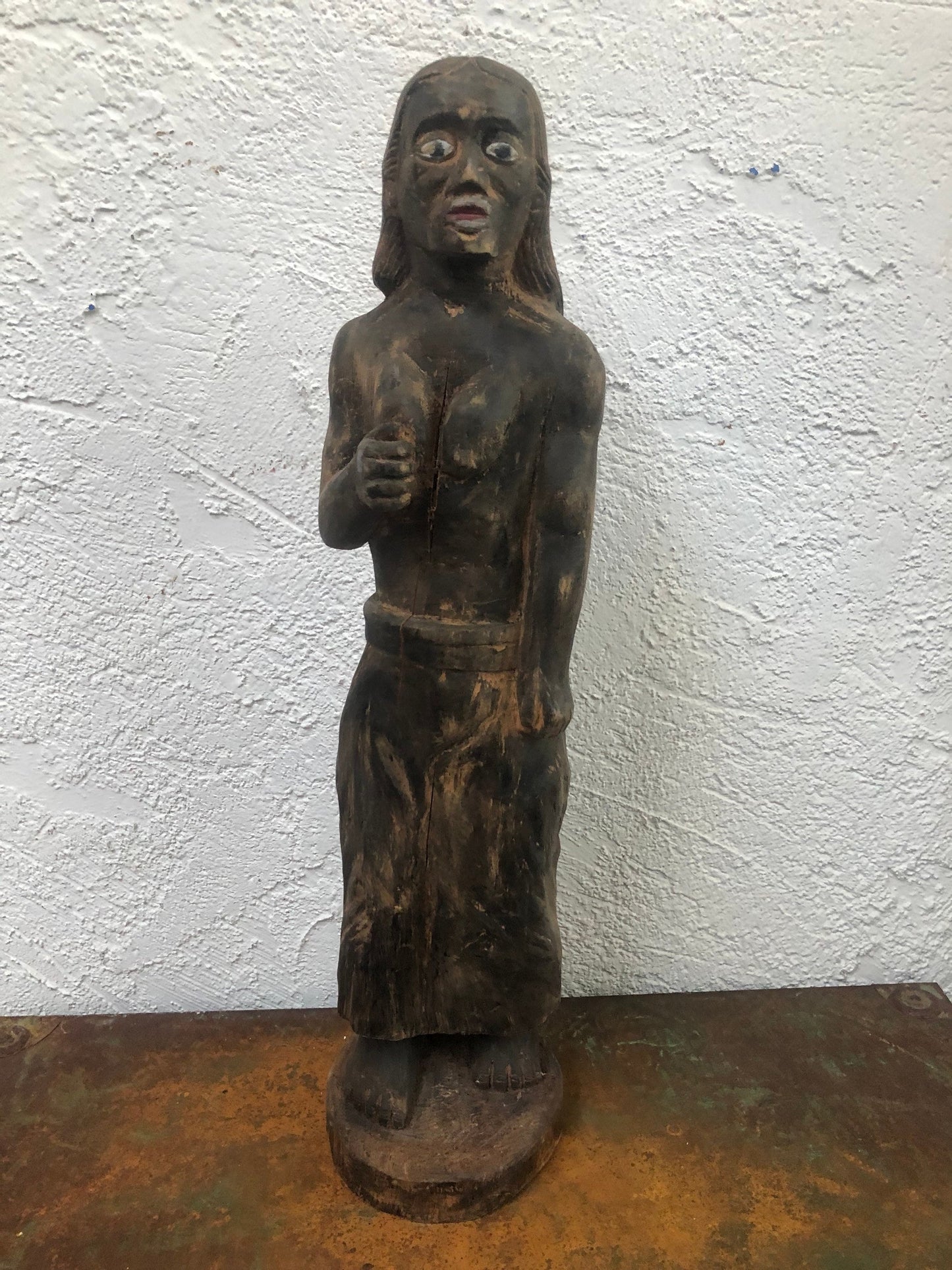 Vintage Hand Carved Wood Figure