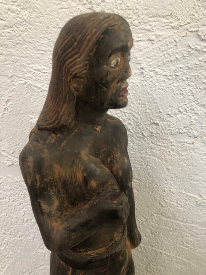 Vintage Hand Carved Wood Figure