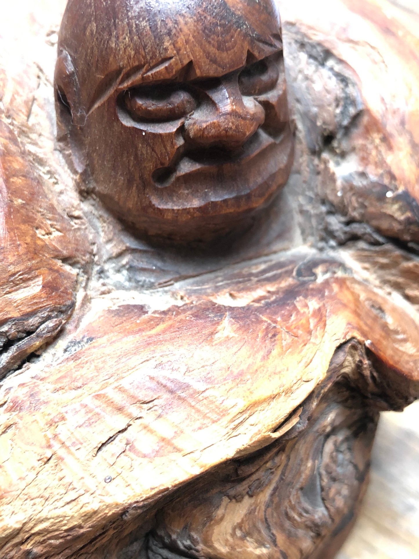 Wooden Handmade Hand Carved Sumo Man
