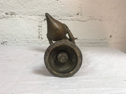 Antique Hindu Bronze Sculpture of Woman Holding Diya