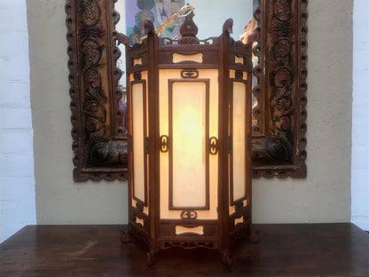 Vintage Korean Traditional Lantern Style Lamp