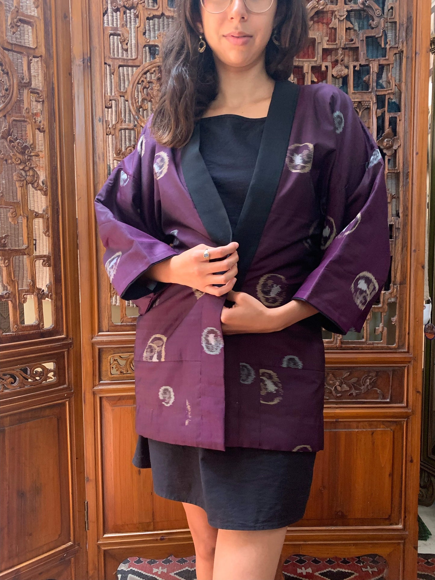 Vintage Silk Dark Purple Jacket