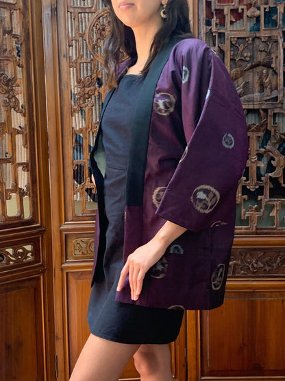 Vintage Silk Dark Purple Jacket