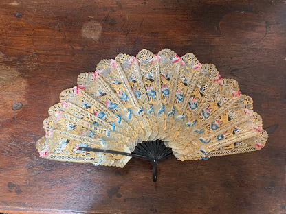 Vintage Leather Holding Hand Fan