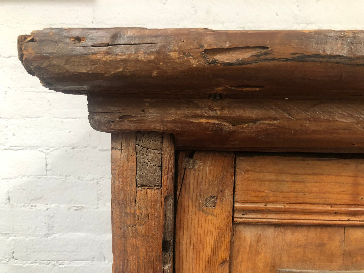 Antique Vintage Massive Mexican Dining Room Hand Carved Cabinet