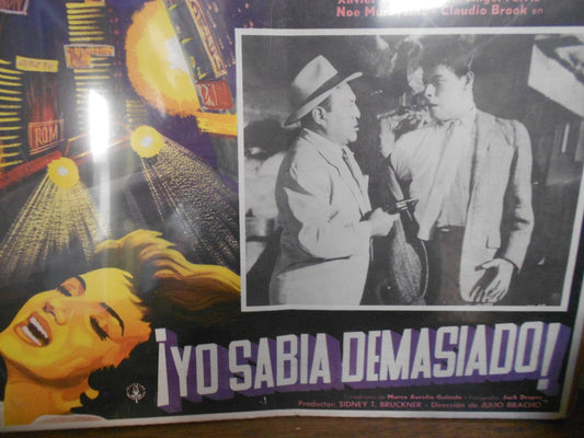 Yo Sabia Demasiado Mexican Lobby Card Carlos Rivas